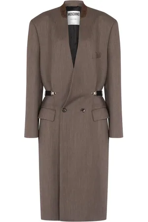 Moschino Wool canvas coat