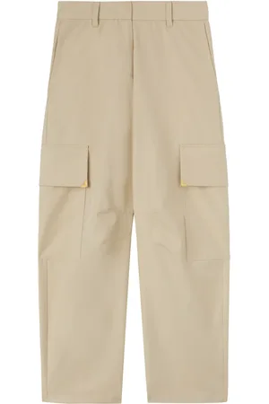 Palm Angels Carrot-cut cotton trousers