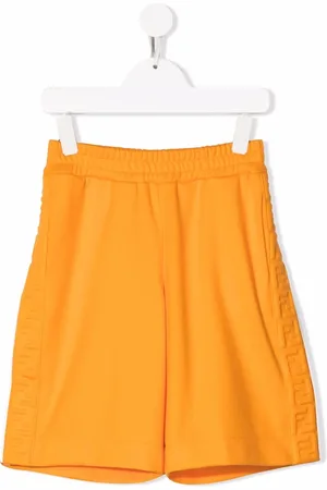 Fendi Logo-stripe knee-length shorts