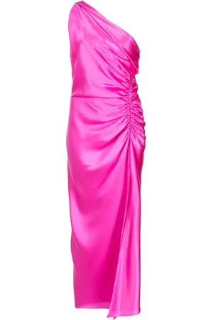 Michelle Mason One-shoulder silk dress