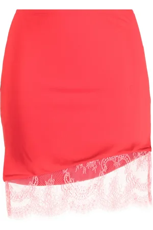 FLEUR DU MAL Floral-lace mini skirt