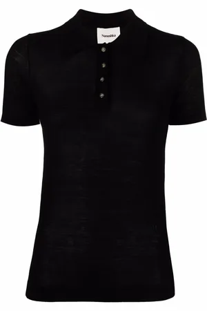 Nanushka Semi-sheer knitted polo shirt