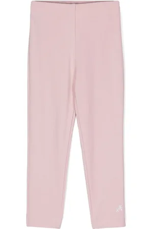 MONNALISA Rhinestone-monogram jersey leggings