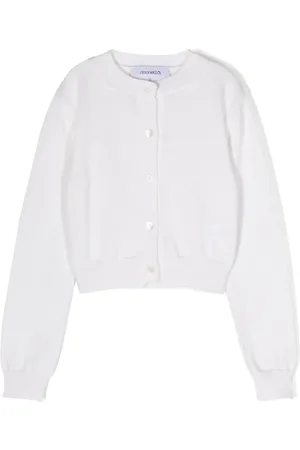 Simonetta Floral-motif cotton-blend cardigan