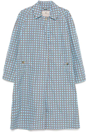 ERMANNO SCERVINO Geometric-print trench coat