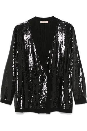 Twin-Set Sequinned double-breasted cardigan
