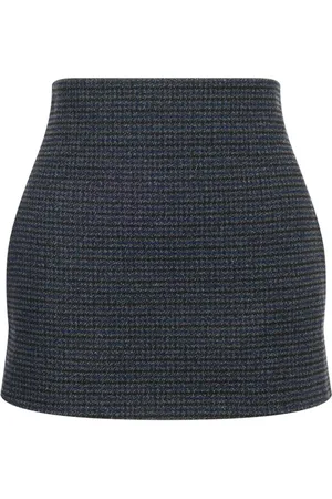 Serafini High-waist tweed mini skirt