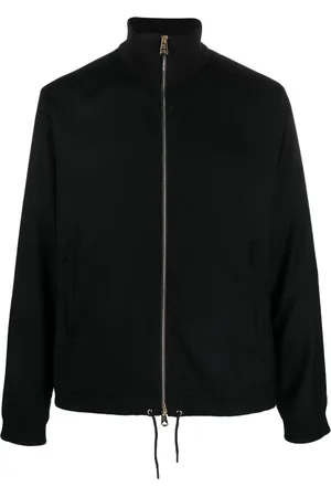 Paul Smith Ribbed-collar jersey-texture bomber jacket