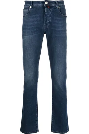BILLIONAIRE Embroidered-logo straight-leg cut jeans