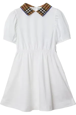 Burberry Check-collar cotton polo dress