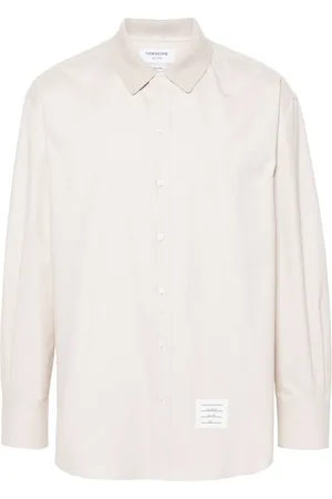 Thom Browne RWB stripe-print cotton overshirt