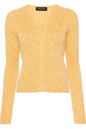 Fabiana Filippi Sequin-embellished ribbed cardigan