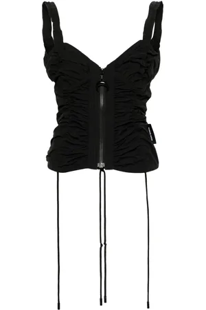 Marine Serre Ruched tank top