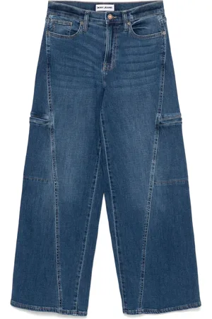DKNY High-rise wide-leg jeans