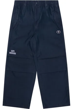 A Bathing Ape Logo-embroidered straight-leg cargo trousers