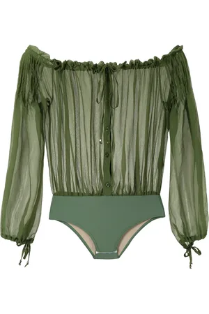 AMIR SLAMA Ruched off-shoulder body