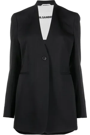 Jil Sander Lapelless single-breasted blazer