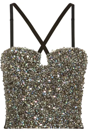 Dolce & Gabbana KIM DOLCE&GABBANA rhinestone-embellished corset top