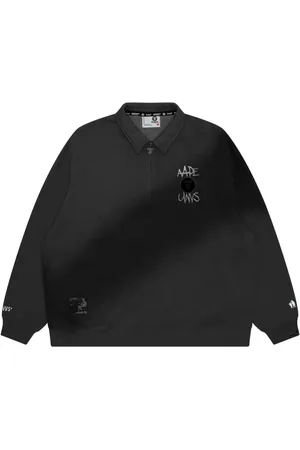 A Bathing Ape Embroidered logo long-sleeve polo shirt