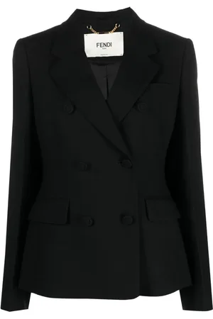 Fendi Double-breasted draped blazer