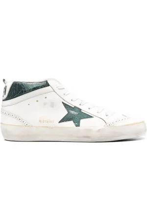 Golden Goose Cracked-effect Mid Star sneakers