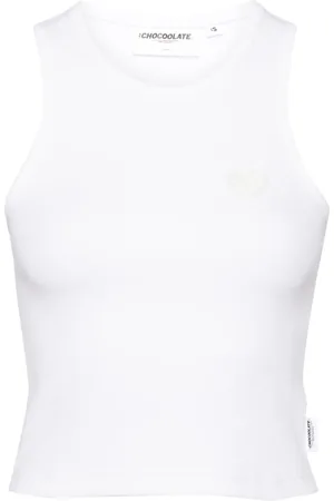 Chocoolate Logo patch cotton tank top