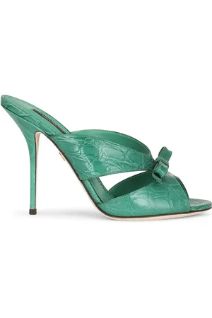 Dolce & Gabbana 105mm bow-detail leather sandals