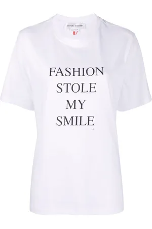 Victoria Beckham Slogan-print organic cotton T-shirt