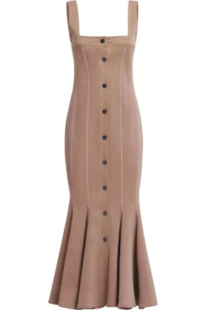 Marni Flared-hem midi dress
