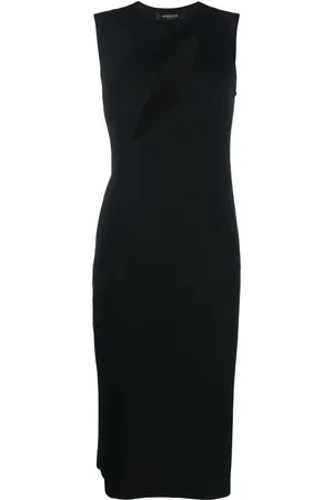 VERSACE Cut-out sleeveless midi dress