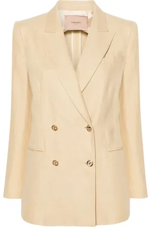 Twin-Set Double-breasted twill blazer