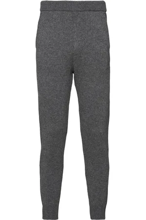 Prada Logo-embroidered cashmere trousers