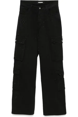 BARROW Rhinestone-embellished cargo jeans