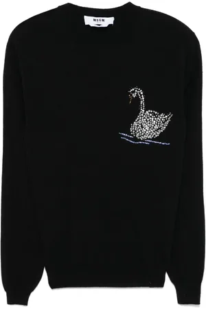 Msgm Swan-motif sweater
