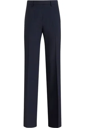 Etro High-waisted pleated tailored trousers