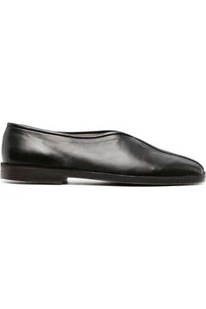 LEMAIRE 20mm square-toe piped leather loafers