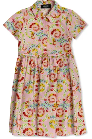 VERSACE Floral Swirl shirt dress