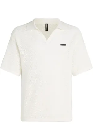 Karl Lagerfeld Organic cotton crochet polo shirt