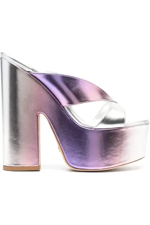 Stuart Weitzman 160mm open-toe metallic sandals
