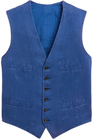 Ralph Lauren V-neck slub-texture waistcoat