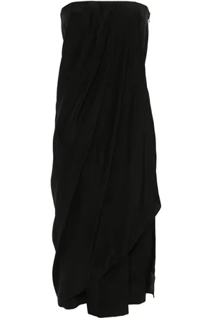 GAUGE81 Onna strapless silk midi dress