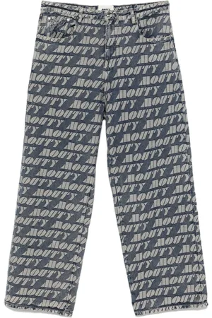 MOUTY Logo-jacquard loose jeans