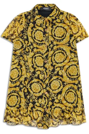VERSACE Barocco-print silk dress