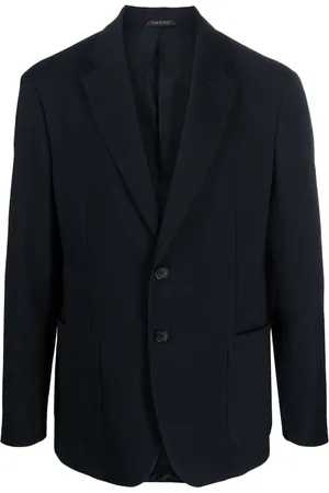 Giorgio Armani Micro-cannet?? effect notched-lapel blazer