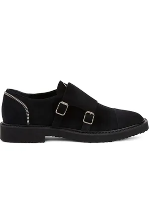 Giuseppe Zanotti Zip-trimmed suede loafers