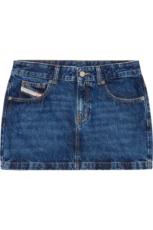 Diesel De-Ron low-rise denim miniskirt