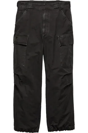 Prada Garment-dyed cotton trousers