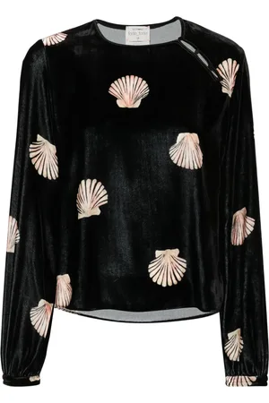 FORTE FORTE Shell velvet top