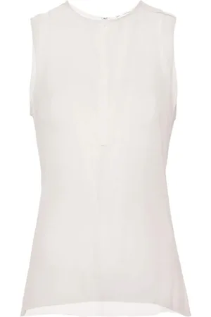Ami Semi-sheer silk top