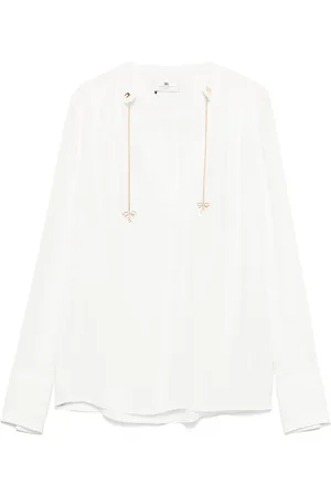 Elisabetta Franchi Logo-charms georgette blouse